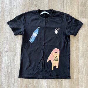 Mens Off-White Main Label Pascal Medicine Black Tshirt - S